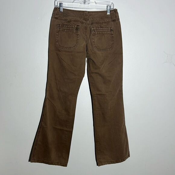 Vintage Aeropostale Brown Y2K Low Rise Small Pocket Flare Jeans Junior's 5/6 - Picture 5 of 7